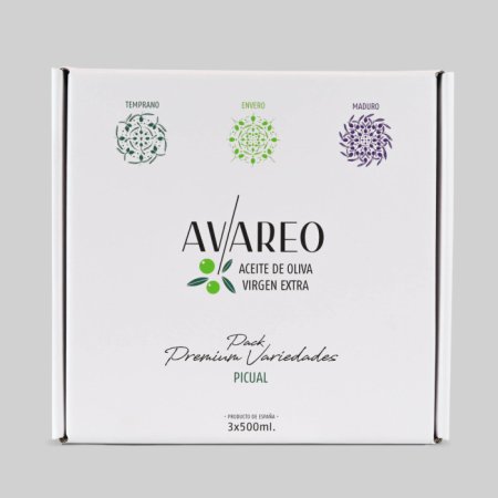 Pack premium de variedades de aceite de oliva virgen extra picual de Jaén 3x500ml